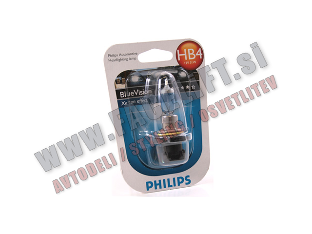 Halogenska žarnica Philips Blue Vision HB4 (9006) 51W 12V Halogenska žarnica Philips Blue Vision HB4 (9006) 51W 12V