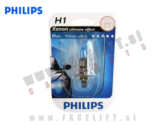 Halogenska žarnica Philips Blue Vision Ultra H1 55W 12V Halogenska žarnica Philips Blue Vision Ultra H1 55W 12V