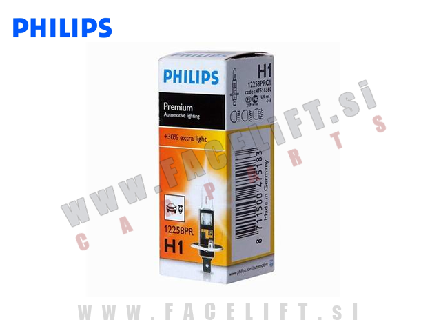 Halogenska žarnica Philips Premium +30% H1 55W 12V