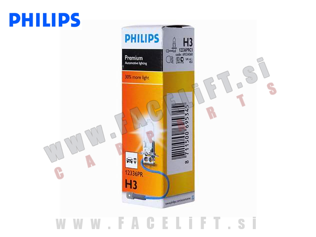 Halogenska žarnica Philips Premium +30% H3 55W 12V Halogenska žarnica Philips Premium +30% H3 55W 12V