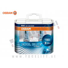 Halogenske žarnice Osram Cool Blue Intense +20% 4200K H4 60/55W 12V Halogenske žarnice Osram Cool Blue Intense +20% 4200K H4 60/55W 12V