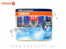 Halogenske žarnice Osram Cool Blue Hyper 5000K H4 60W/55W 12V Halogenske žarnice Osram Cool Blue Hyper 5000K H4 60W/55W 12V