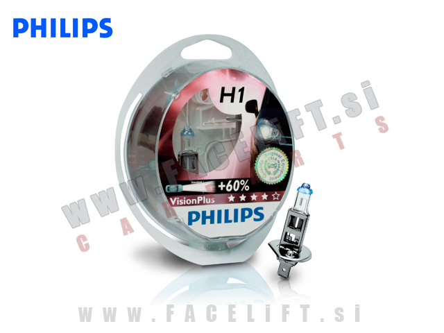 Halogenske žarnice Philips Vision Plus +60% H1 55W 12V Halogenske žarnice Philips Vision Plus +60% H1 55W 12V