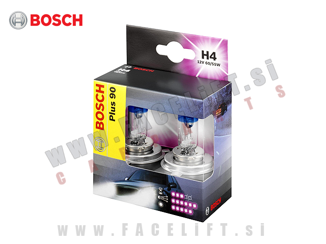 Halogenske žarnice Bosch Plus 90 H4 60/55W 12V
