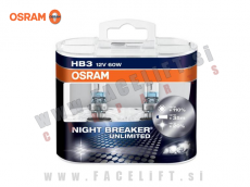 Halogenske žarnice Osram Night Breaker Unlimited HB3 (9005) 60W 12V Halogenske žarnice Osram Night Breaker Unlimited HB3 (9005) 60W 12V