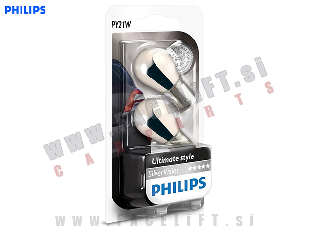 Halogenske žarnice Philips Silver Vision PY21W (BAU15s) 21W 12V Halogenske žarnice Philips Silver Vision PY21W (BAU15s) 21W 12V