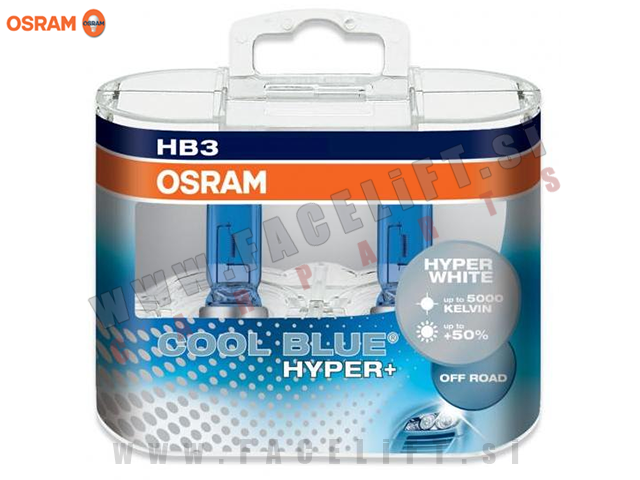 Halogenske žarnice Osram Cool Blue Hyper Plus 5000K HB3 (9005) 60W 12V Halogenske žarnice Osram Cool Blue Hyper Plus 5000K HB3 (9005) 60W 12V