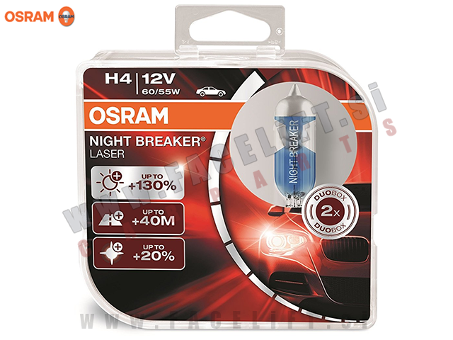 Halogenske žarnice Osram Night Breaker Laser H4 60/55W 12V Halogenske žarnice Osram Night Breaker Laser H4 60/55W 12V