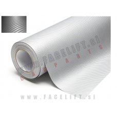 Samolepljiva folija karbon (3D) srebrna 152cm x 200cm