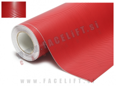 Samolepljiva folija / karbon (3D) / 152cm x 150cm / rdeča