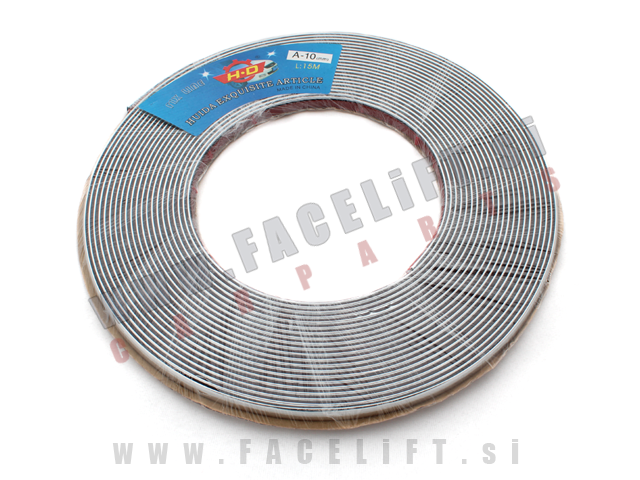 Kromiran trak / 10mm x 15m / samolepljiv