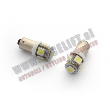 LED žarnica BA9S (H6W) 5x SMD (5050) 12V bela LED žarnica BA9S (H6W) 5x SMD (5050) 12V bela