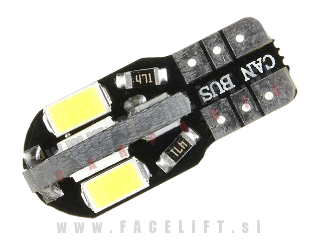 LED žarnica T10 W5W 8x SMD (5730) CANBUS 12V LED žarnica T10 W5W 8x SMD (5730) CANBUS 12V