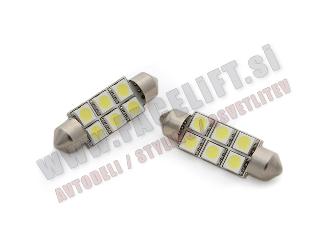 LED žarnica C5W 6x SMD (5050) CANBUS 12V LED žarnica C5W 6x SMD (5050) CANBUS 12V
