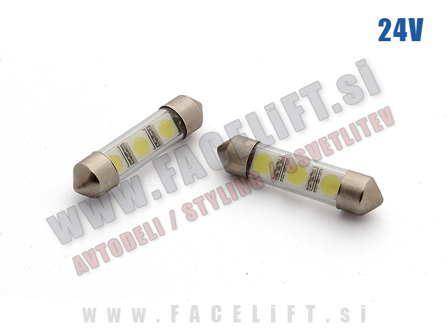 LED žarnica / C5W / 3x SMD (5050) / 24V LED žarnica / C5W / 3x SMD (5050) / 24V