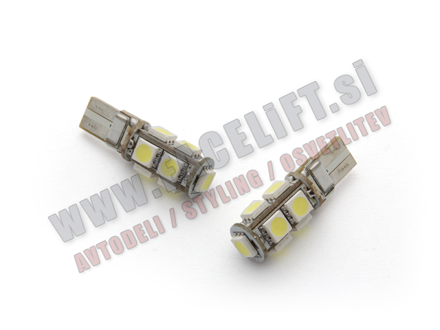 LED žarnica T10 (W5W) 9x SMD (5050) CANBUS 12V LED žarnica T10 (W5W) 9x SMD (5050) CANBUS 12V