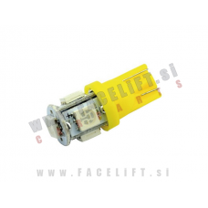 LED žarnica / T10 W5W / 5x SMD (5050) / rumena / 12V LED žarnica / T10 W5W / 5x SMD (5050) / rumena / 12V