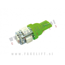 LED žarnica / T10 W5W / 5x SMD (5050) / zelena / 12V LED žarnica / T10 W5W / 5x SMD (5050) / zelena / 12V