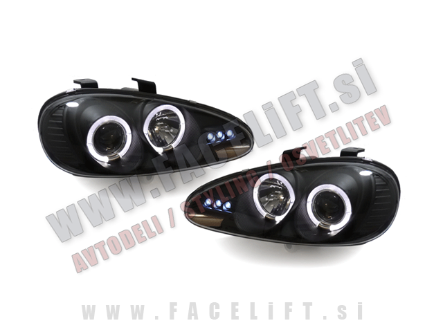 Mazda / MX3 / sprednji žarometi z Angel Eyes obročki in lečo Mazda / MX3 / sprednji žarometi z Angel Eyes obročki in lečo