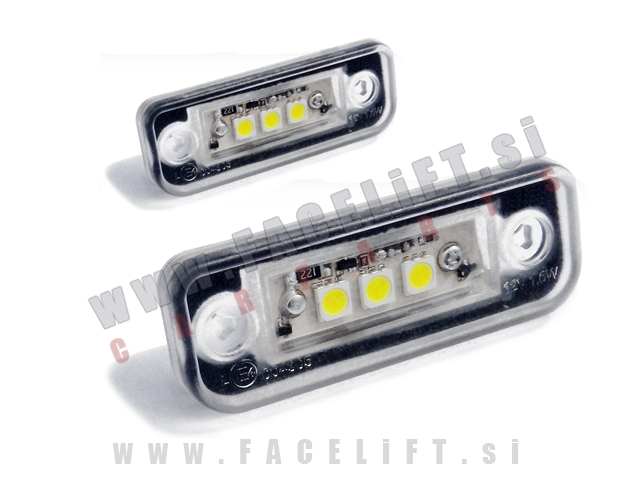 Mercedes CLS / W219 (04-10) / LED osvetlitev registrske tablice z ohišjem Mercedes CLS / W219 (04-10) / LED osvetlitev registrske tablice z ohišjem