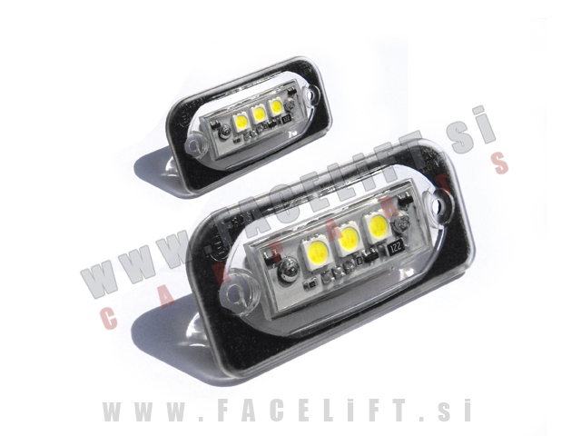 Mercedes C / W203 Limuzina (00-07) / LED osvetlitev registrske tablice z ohišjem Mercedes C / W203 Limuzina (00-07) / LED osvetlitev registrske tablice z ohišjem