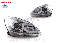 Mercedes C / W204 (11-14) / žarometi z LED dnevnimi lučmi in lečo Mercedes C / W204 (11-14) / žarometi z LED dnevnimi lučmi in lečo
