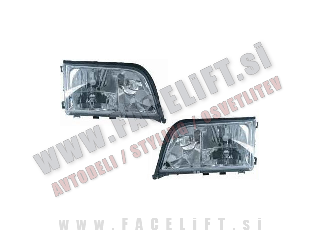 Mercedes S / W140 (91-98) / sprednji žarometi / prozorno steklo Mercedes S / W140 (91-98) / sprednji žarometi / prozorno steklo
