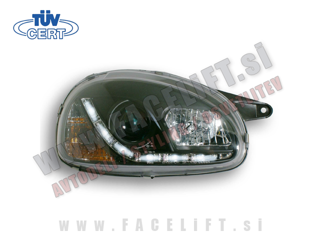 Opel Corsa / B (93-00) / sprednji žarometi z DevilEyes pozicijo in lečo Opel Corsa / B (93-00) / sprednji žarometi z DevilEyes pozicijo in lečo