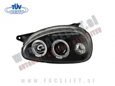 Opel Corsa / B (93-00) / sprednji žarometi z AngelEyes pozicijo in lečo Opel Corsa / B (93-00) / sprednji žarometi z AngelEyes pozicijo in lečo