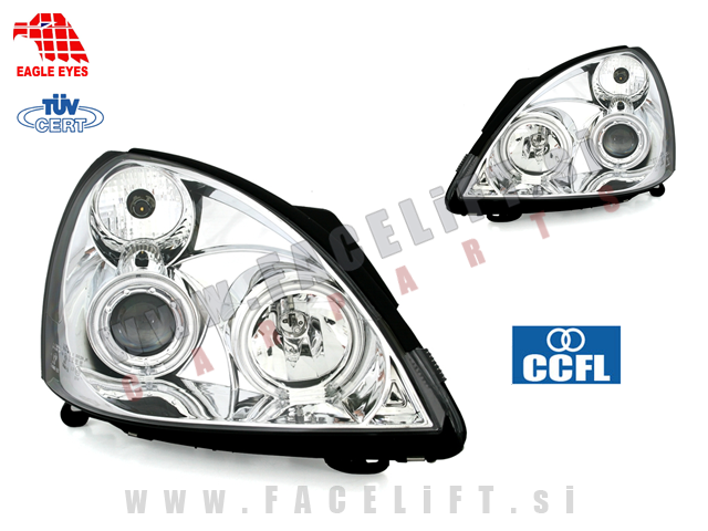 Renault Clio 2 / (01-05) / žarometi z LED Angel Eyes obročki Renault Clio 2 / (01-05) / žarometi z LED Angel Eyes obročki