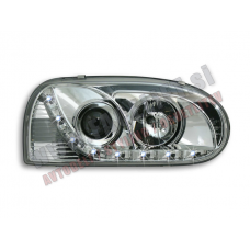 VW Golf 3 / sprednji žarometi z DevilEyes pozicijo in lečo