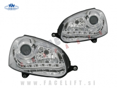 VW Golf 5 / 1K (03-08) / sprednji žarometi z LED DevilEyes pozicijo in lečo