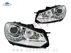 VW Golf 6 / 5K (08-13) / žarometi z LED dnevnimi lučmi in lečo