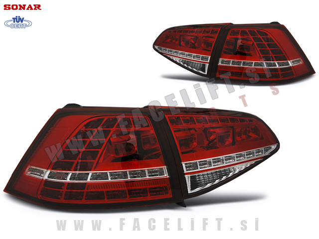 VW Golf 7 / 5G (12- ) / zadnje LED luči / GTI izgled VW Golf 7 / 5G (12- ) / zadnje LED luči / GTI izgled