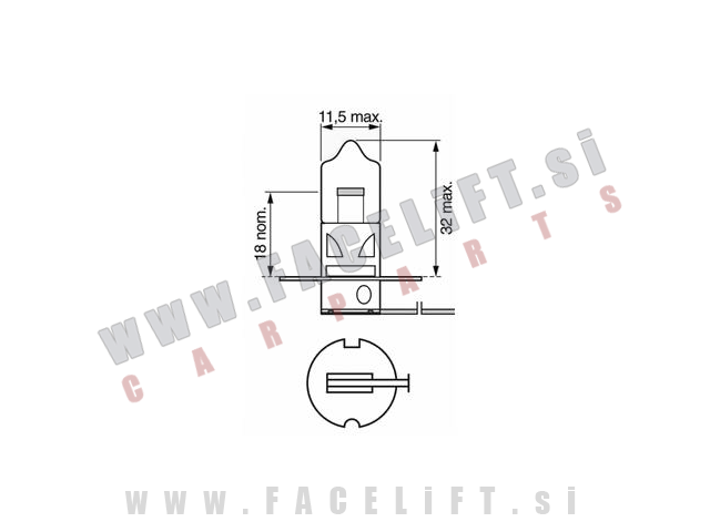 Halogenska žarnica Narva H3 55W 12V