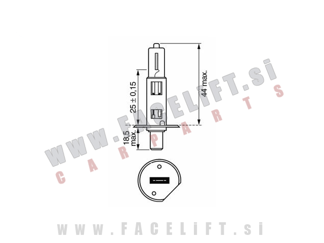 Halogenska žarnica Osram H1 55W 12V