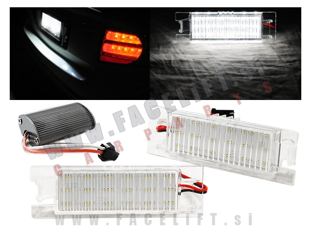 Opel Insignia 08-17 LED osvetlitev registrske tablice z ohišjem