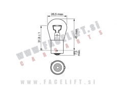 Halogenske žarnice Osram PY21W (BAU15s) 21W 12V