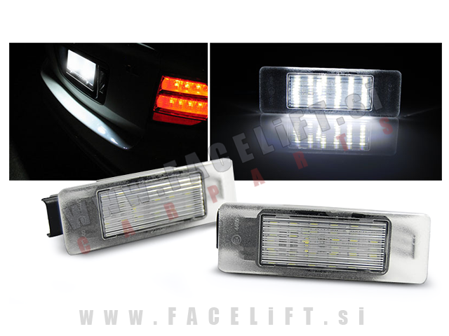 Citroen DS3 10-15 LED osvetlitev registrske tablice z ohišjem