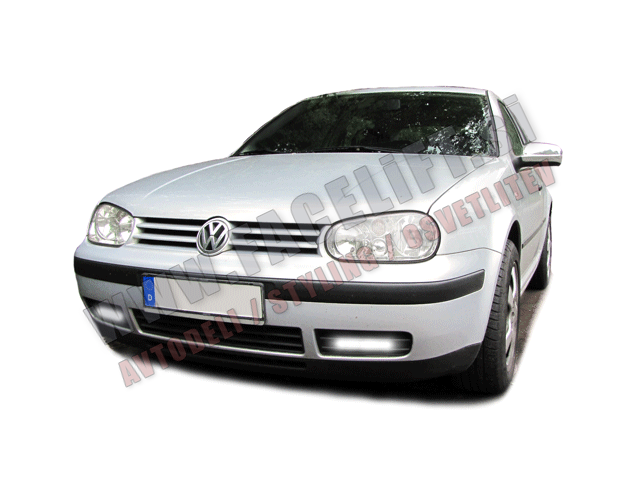 VW Golf 4 / 1J (97-03) / LED dnevne luči z ohišjem za vgradnjo v odbijač