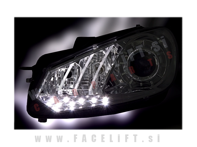 VW Golf 6 / 5K (08-13) / žarometi z LED pozicijo in lečo VW Golf 6 / 5K (08-13) / žarometi z LED pozicijo in lečo