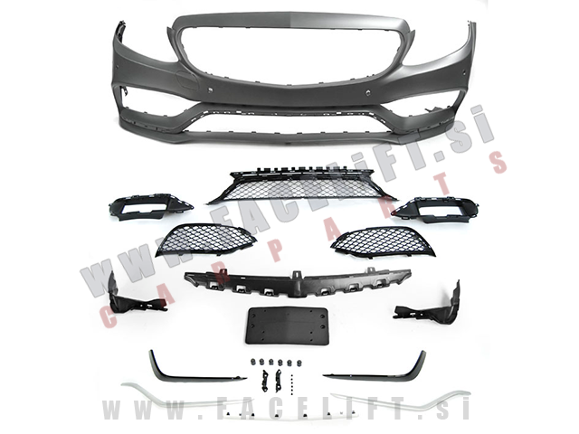 Mercedes C S205 W205 14-18 sprednji odbijač AMG C63 izgled PDC Mercedes C S205 W205 14-18 sprednji odbijač AMG C63 izgled PDC