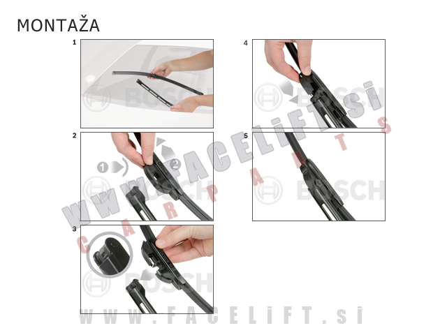 Seat Exeo (08- ) / silikonske brisalne metlice BOSCH AEROTWIN A933S