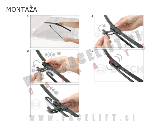 Audi A6 / C4 (94-98) / silikonske brisalne metlice BOSCH AEROTWIN AR550S