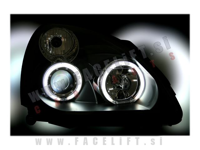 Renault Clio 2 / (01-05) / žarometi z LED Angel Eyes obročki